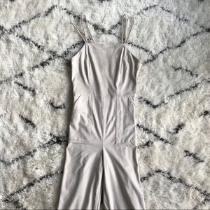 Mango Cream Suede Wise Legged & Cropped Jumpsuit